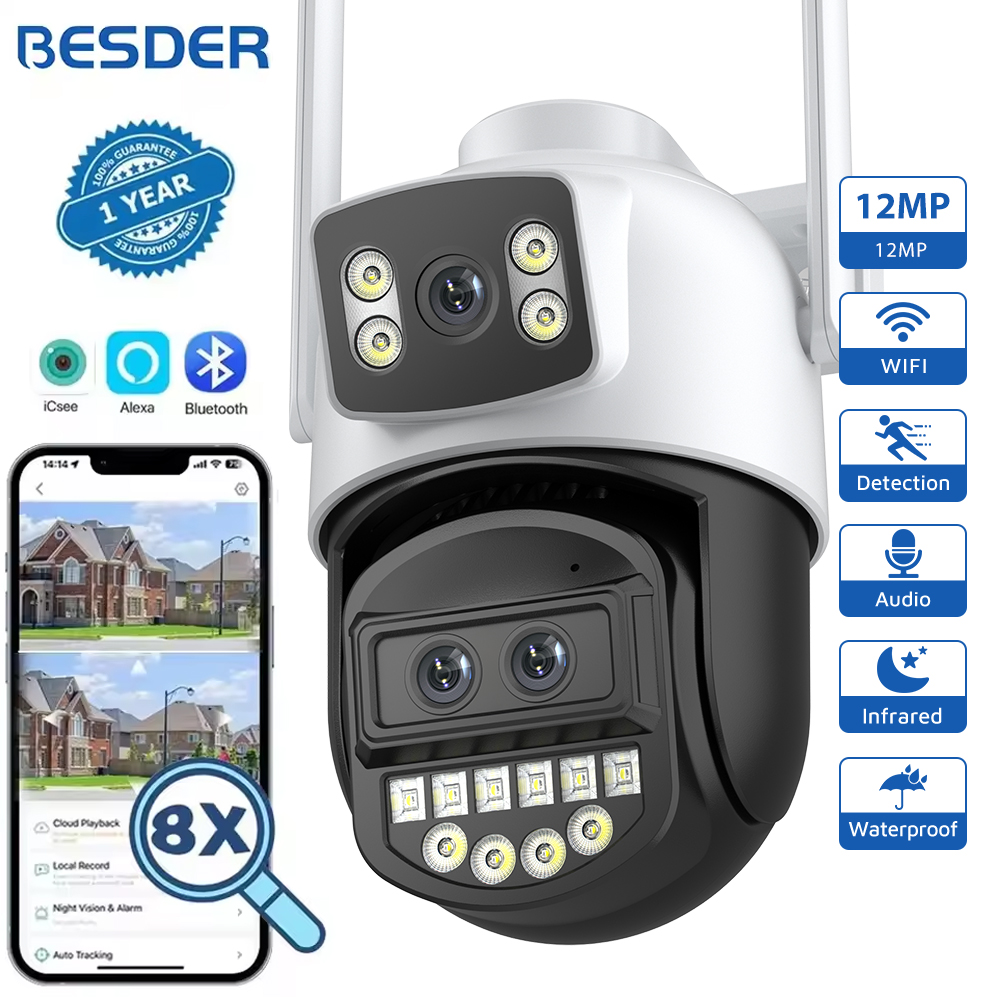 Cctv Camera System 8 Camera Wireless - BESDER 12MP 6K PTZ Wi-Fi камера
