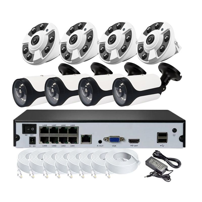 Cctv Camera 180 Degree Panoramic - Комплект 8-канального сетевого видеорегистратора (NVR) с