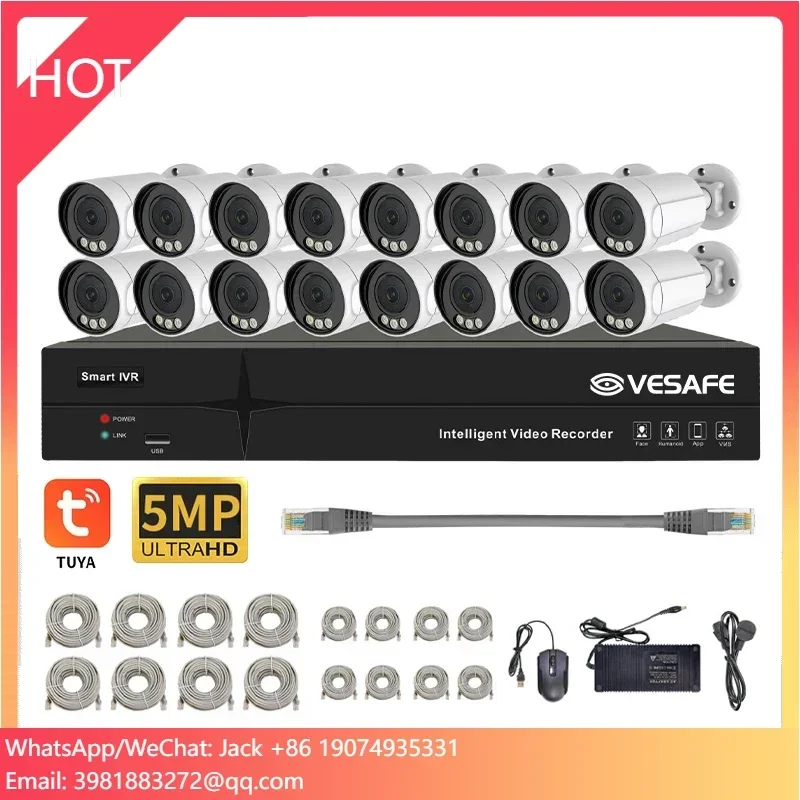 Nvr Kit 4 Camera 5Mp Poe - Комплект для наружного видеонаблюдения VESAFE Tuya:
