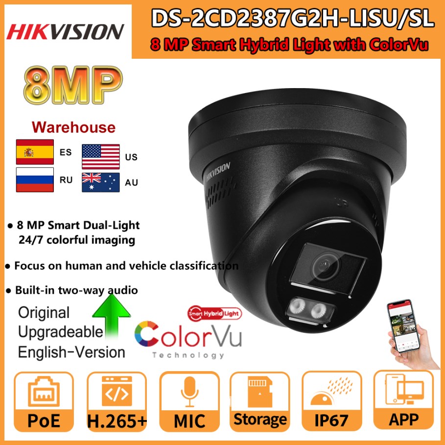Hikvision Ip Camera 8Mp Dome - IP-камера Hikvision 8 МП DS-2CD2387G2H-LISU/SL Smart