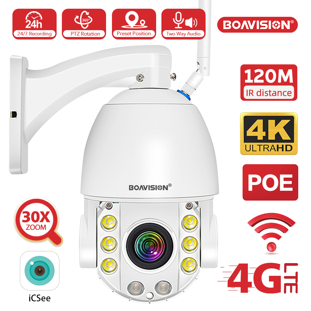 Ptz Camera 30X Zoom Poe - Камера видеонаблюдения HD 4K, 8 Мп,