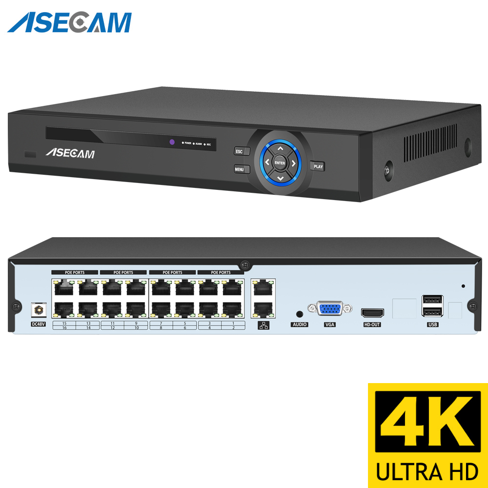Dahua Nvr 16 Channel - ASECAM 16CH 8MP 4K регистратор видеонаблюдения